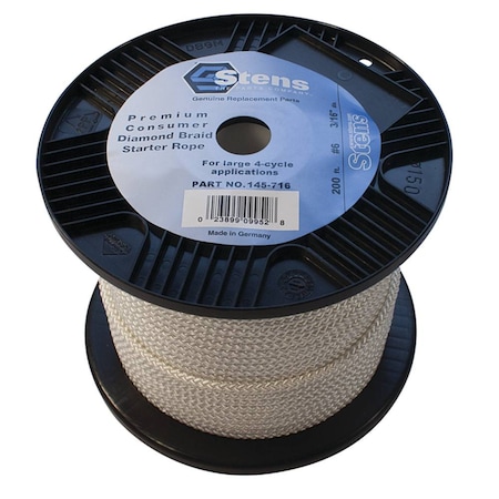 Stens Diamond Braid Starter Rope #6 Diamond; 145-716 200' 145-716